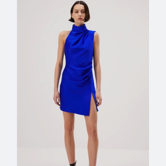 MISHA COLLECTION Dresses & Skirts - NWT Misha Electric Blue Hope Satin Mini Dress